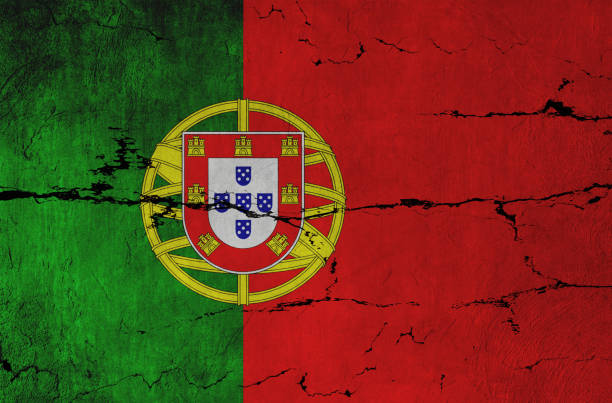 istock Portuguese Flag on Cracked Wall 1436091645