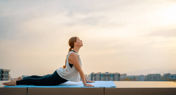 istock sportswoman is doing yoga 1436092121