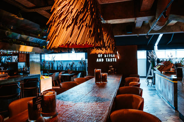 istock Interior of a modern cozy swedish restaurant 1436094738