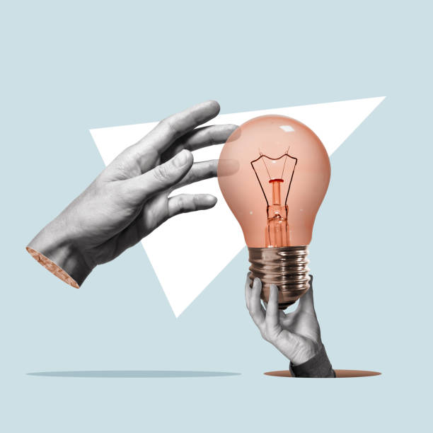 concept of new creative ideas. - light bulb business wisdom abstract imagens e fotografias de stock