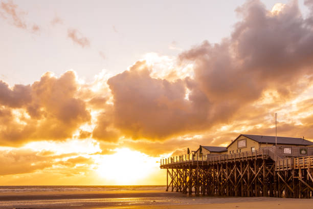 istock Stilt houses in St. Peter-Ording 1436098637