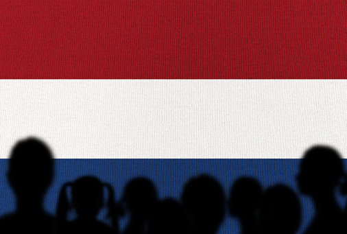 Family with Dutch Flag.