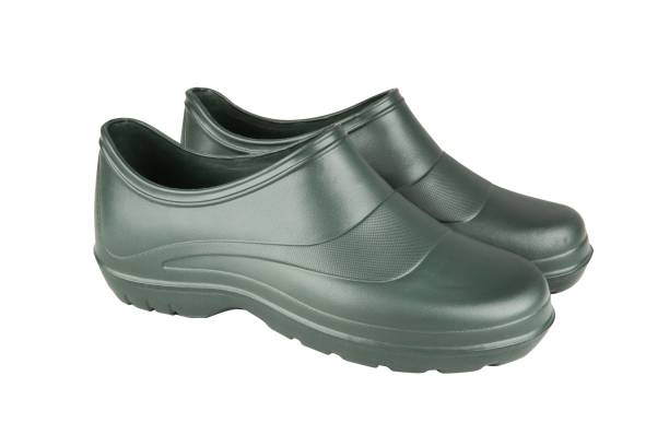 istock Garden shoes on white 1436100709