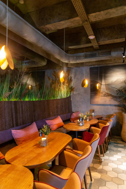 istock Interior of a modern cozy swedish restaurant 1436101341