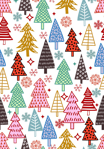 Vector Christmas seamless pattern .