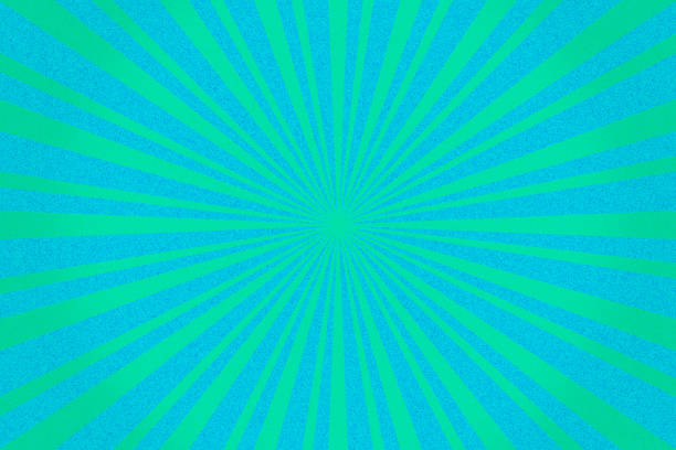 зернистый сине-зеленый фон sunburst pattern - grained stock illustrations