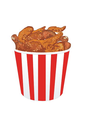 Fried Chicken on a Transparent Background