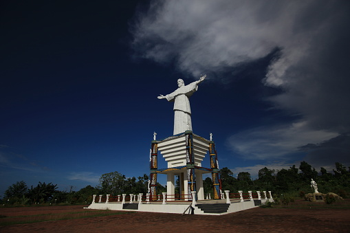 Jesus Christ the King statue in Mansinam island, West Papua, Indonesia