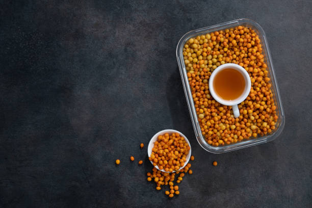 istock Sea buckthorn tea in a white cup. 1436114838