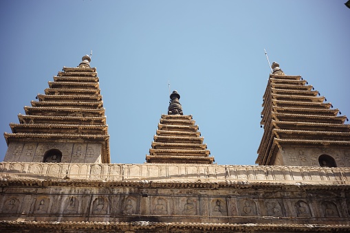 TANJORE, INDIA - MARCH 26, 2011: People visiting famous Brihadishwarar Temple in Tanjore (Thanjavur), Tamil Nadu, India. IT is the Greatest of Great Living Chola Temples - UNESCO World Heritage Site and importang religious site