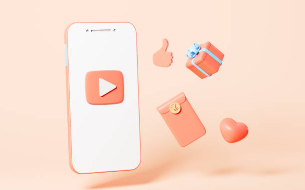 istock Live streaming with mobile phone, red packet and gifts, 3d rendering. 1436115791