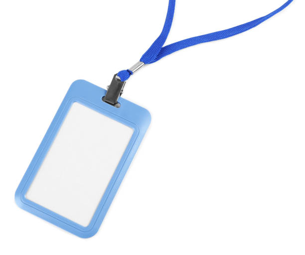 istock Blank badge on white background. Mockup for design 1436122714