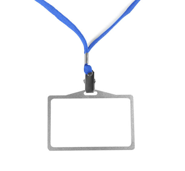 istock Blank badge on white background. Mockup for design 1436123090