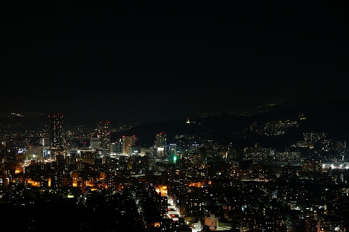 Night view of Hiroshima City from Ougonzan.
