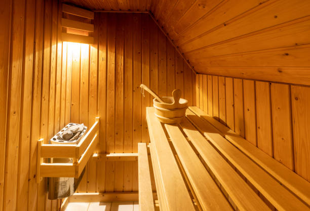 istock Kleine en persoonlijke hete sauna thuis 1436130279