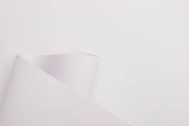 istock Curved abstract white background, wallpaper 1436137466
