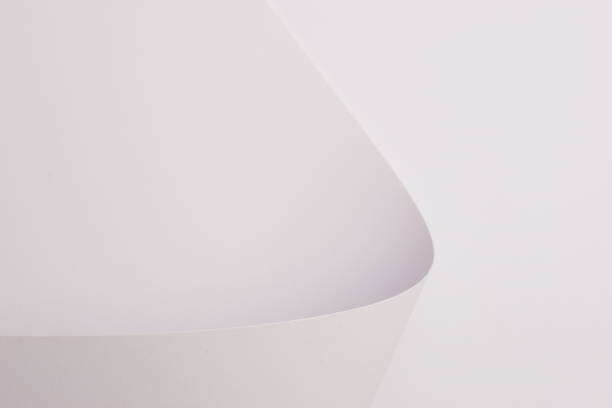 istock Curved white abstract background, wallpaper 1436137487