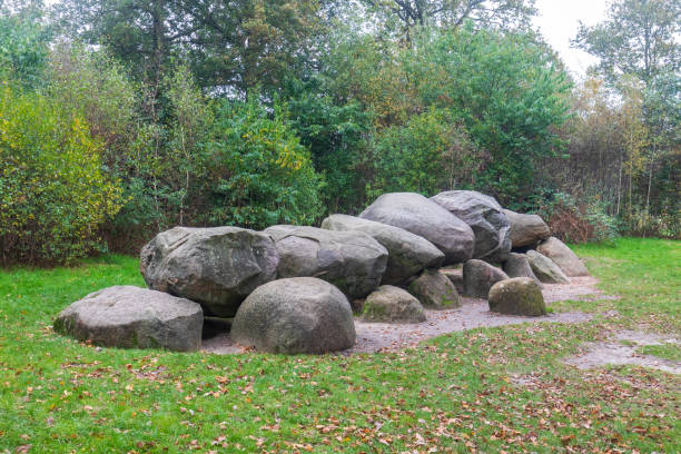 istock Old stone grave like a big dolmen in Drenthe Holland 1436140128