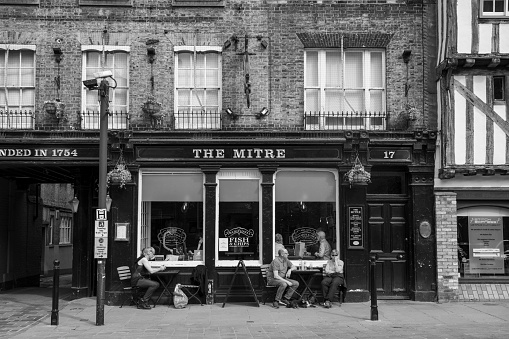 The Mitre pub in Cambridge, Cambridgeshire, England, UK.