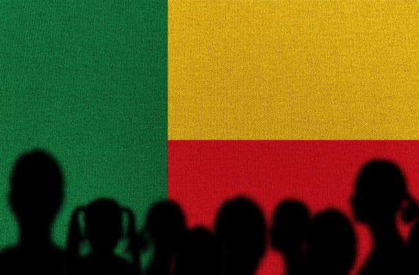 Family with Benin Flag.