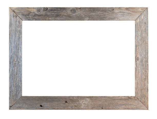 istock Wood frame or photo frame isolated on the white background. 1436149972