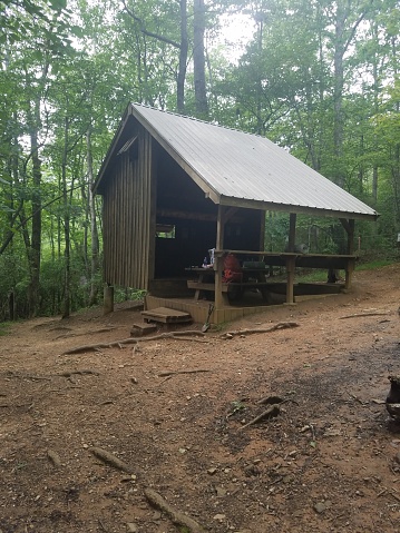 Gooch Gap Shelter on the Appalachian Trail