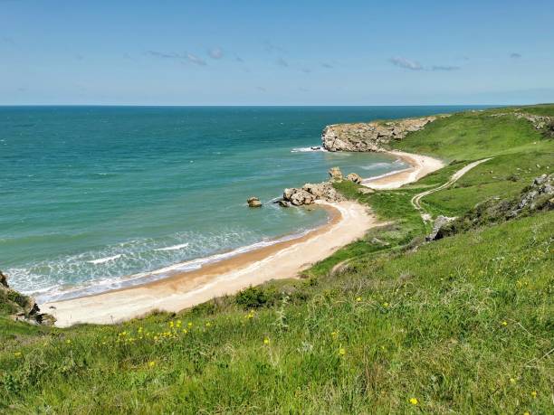 istock Deserted sandy beach on a sunny day 1436152261