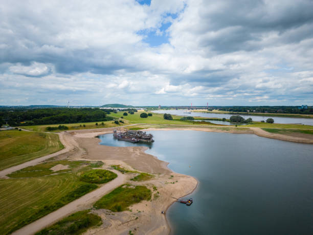 istock Gravel and sand extraction at the Rhine river 1436155677
