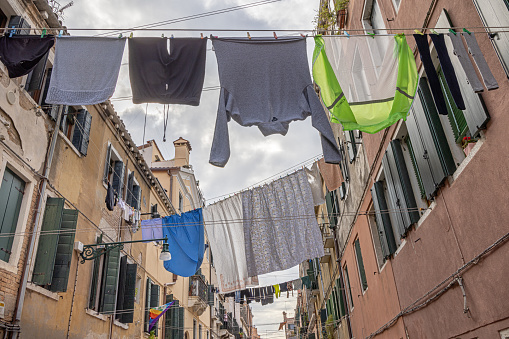 Laundry in a narrow street