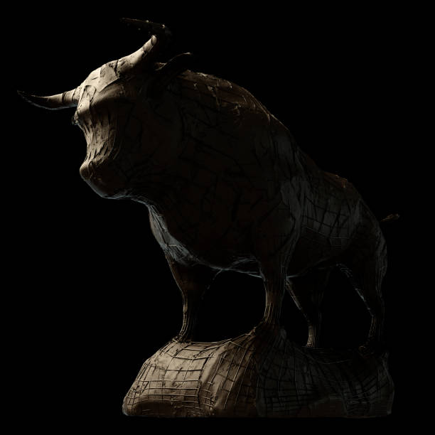 istock Bull Clay And Iron Scuplture 1436158295