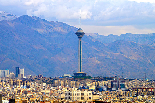 Tehran panoramic and Milad Tower