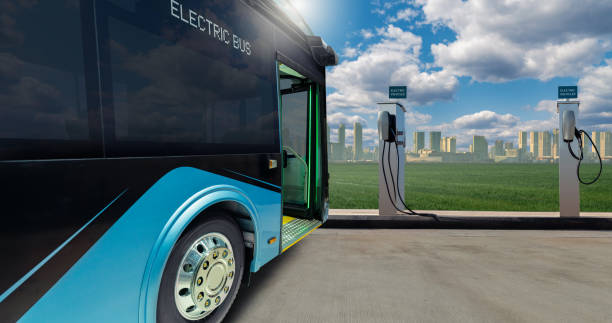 istock Electric bus at the charging station. 1436166701