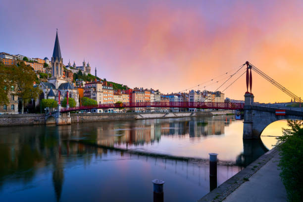 istock View of Saone river in the morning light, Lyon 1436167806