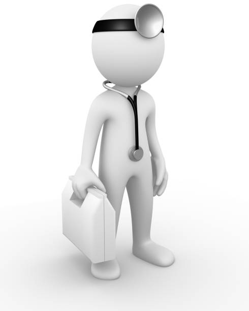 3D medical doctor to illustrate health and care...