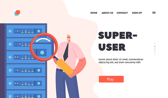 Sys Admin Example Sysadmin Landing Page Template System Administrator Working With Server ...