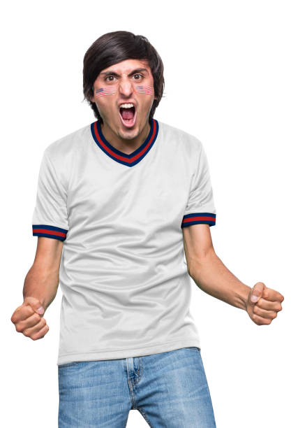 istock Soccer fan man with his team's jersey 1436181638