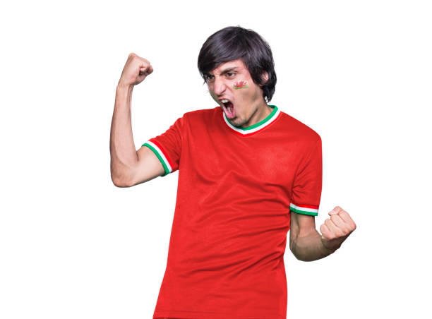 istock Soccer fan man with his team's jersey 1436181758