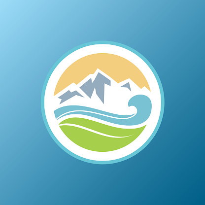 Sea, Leaves and Mountain modern logo designs