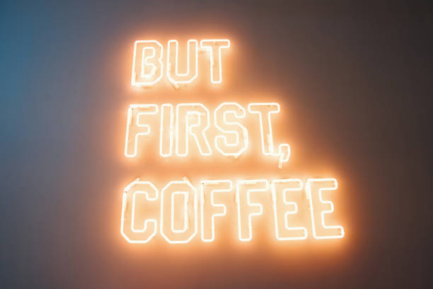 istock Neon concept text made on light wall with luminous letters 1436183818