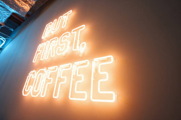 istock Concept text written on the wall in neon letters 1436183821