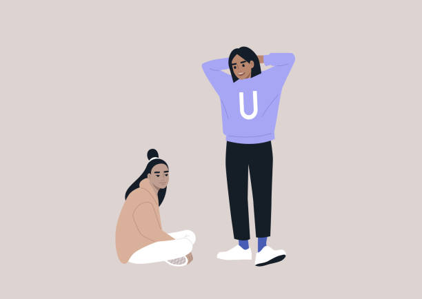 istock Two carefree teenagers spending time together, students having a break 1436186022