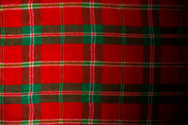 istock LV Red and green Christmas Holiday table cloth for background. 1436192092