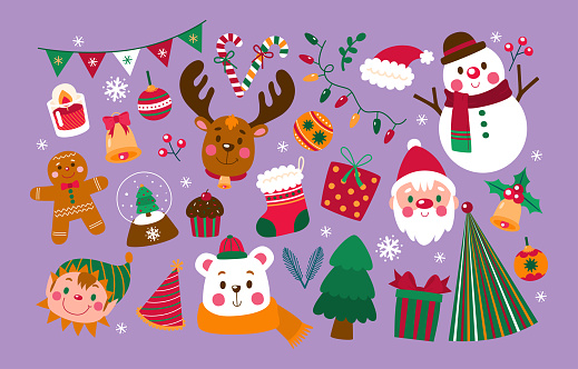 Christmas Elements And Decoration, Vector, Illustration