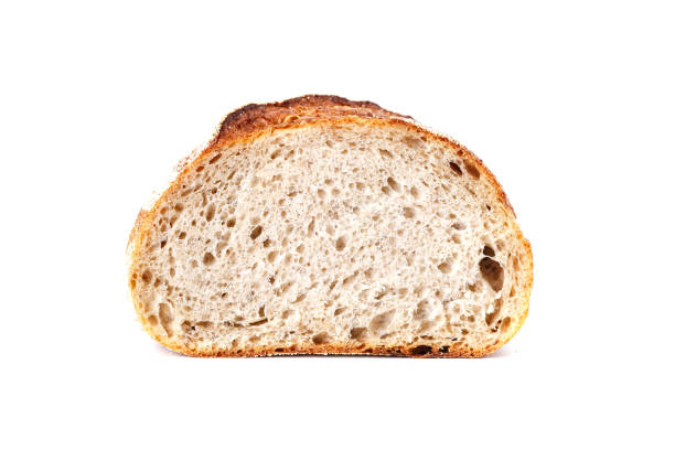 istock Freshly baked Bread isolated on white background. Healthy bread recipe 1436206646