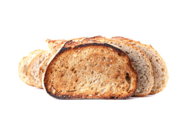 istock Freshly baked Bread isolated on white background. Healthy bread recipe 1436206675