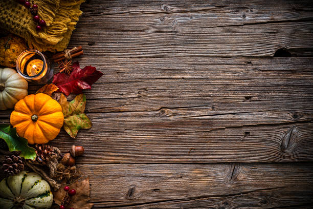istock Autumn or Thanksgiving decoration border. Copy space 1436207016