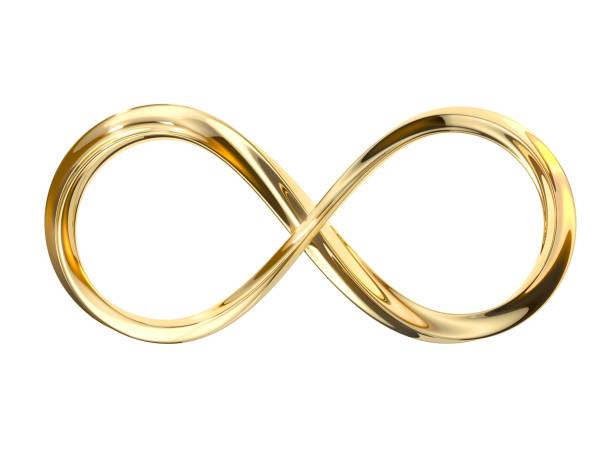 golden infinity symbol stock photo