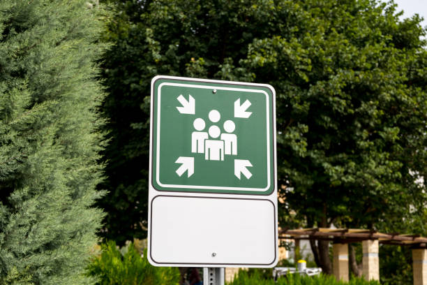 istock Emergency meeting place sign 1436208728