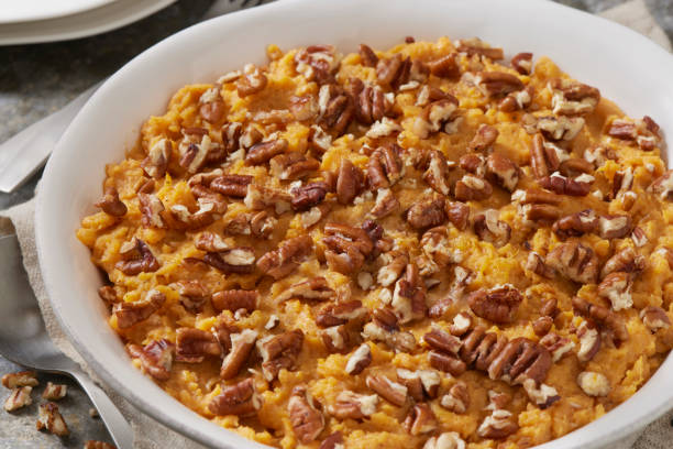 istock Sweet Potato Casserole with Candied Pecans 1436210078
