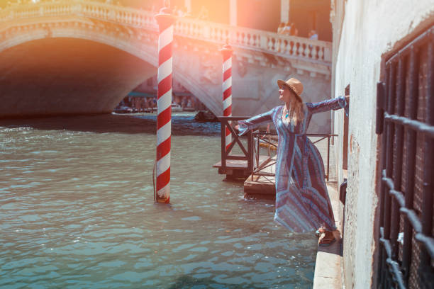 Under the famous Venice Rialto bridge